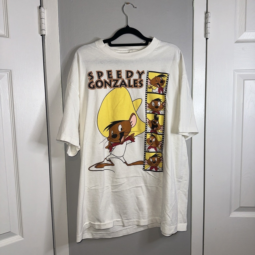 VTG 90's Looney Tunes Speedy Gonzales 1991 Single Stitch T Shirt Size XL